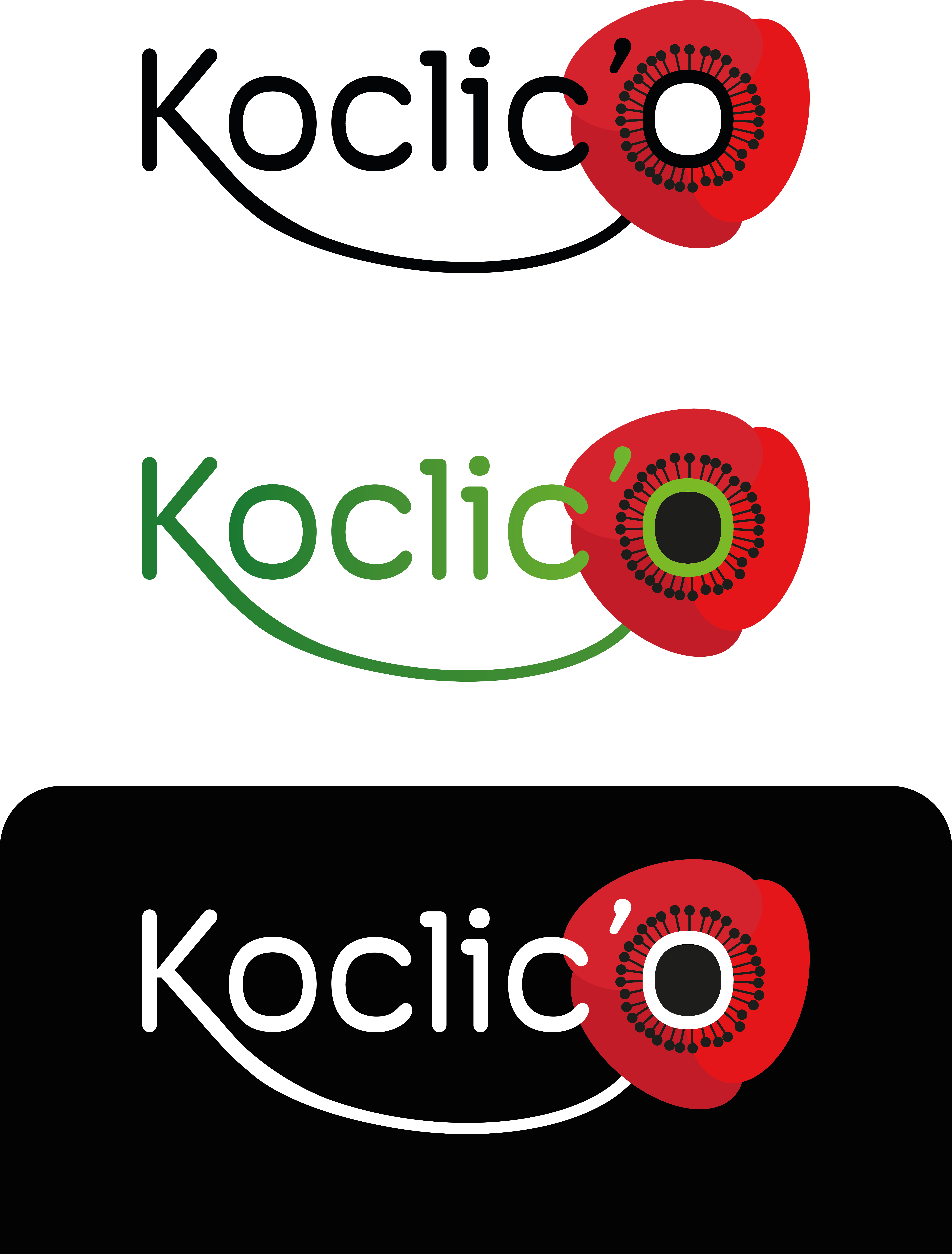 koclic'o site Logos de Koclic'o en divers Coloris (Positif, Negatif et Coloré)